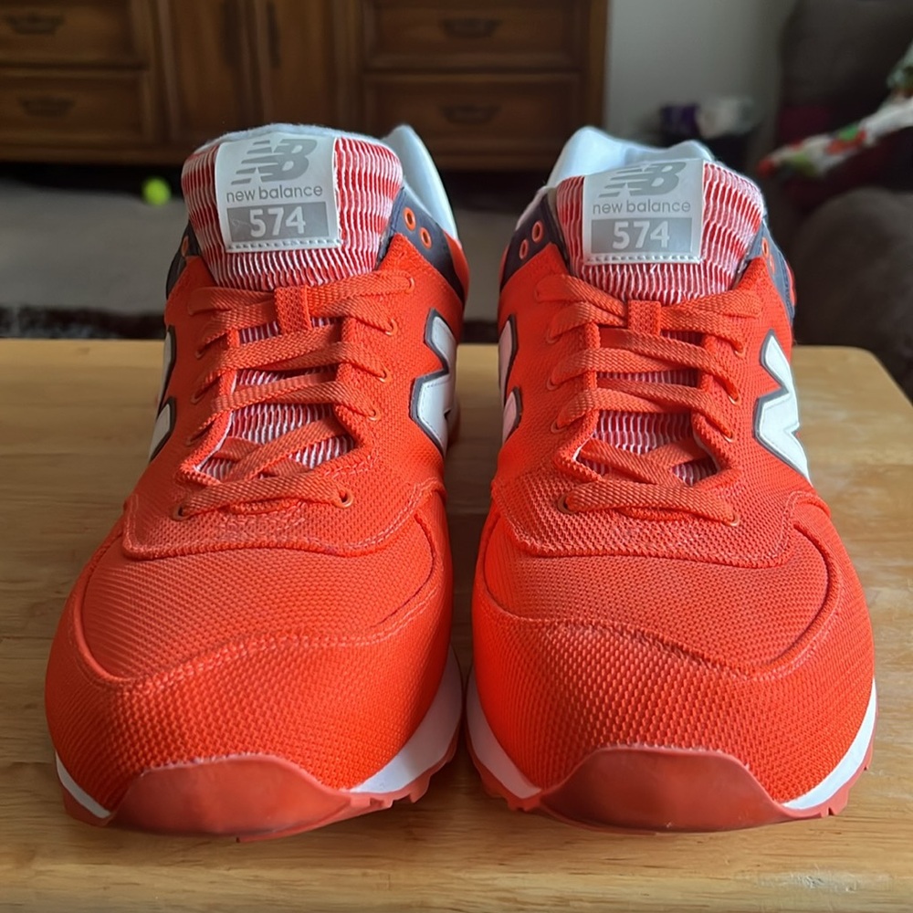 New Balance 574 Men's Bold Orange Sneakers size 14 - Picture 2 of 7
